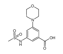 3-methanesulfonamido-5-morpholin-4-yl-benzoic acid Structure
