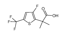 2-[3-fluoro-5-(trifluoromethyl)-2-thienyl]-2-methylpropanecarboxylic acid结构式