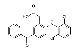 2-[5-benzoyl-2-(2,6-dichloroanilino)phenyl]acetic acid结构式