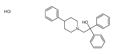1,1-diphenyl-2-(4-phenylpiperidin-1-yl)ethanol,hydrochloride结构式