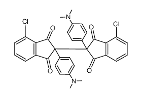 2,2'-bis<4-chloro-2-(4''-dimethylaminophenyl)indan-1,3-dione>结构式