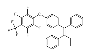Z-1,2-diphenyl-1-(4-(2,3,5,6-tetrafluoro-4-(trifluoromethyl)phenoxy)phenyl)-1-butene结构式
