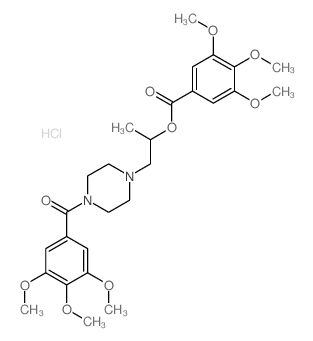 Benzoic acid, 3,4,5-trimethoxy-, 1-methyl-2-[4- (3,4, 5-trimethoxybenzoyl)-1-piperazinyl]ethyl ester, monohydrochloride Structure