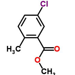 2-甲基-5-氯苯甲酸甲酯结构式