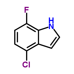 4-Chloro-7-fluoro-1H-indole结构式