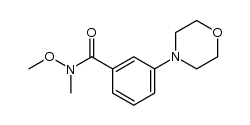 N-methoxy-N-methyl-3-morpholin-4-yl-benzamide结构式