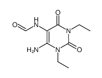 N-(1,3-diethyl-6-amino-2,4-dioxo-1,2,3,4-tetrahydro-pyrimidin-5-yl)-formamide Structure