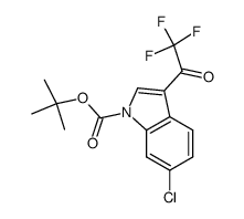 tert-butyl 6-chloro-3-(2,2,2-trifluoroacetyl)-1H-indole-1-carboxylate Structure
