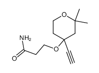 3-(4-ethynyl-2,2-dimethyl-tetrahydro-pyran-4-yloxy)-propionic acid amide Structure