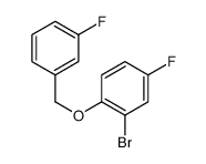 2-Bromo-4-fluoro-1-((3-fluorobenzyl)oxy)benzene结构式