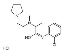 N-(2-chlorophenyl)-2-[methyl(2-pyrrolidin-1-ylethyl)amino]propanamide,hydrochloride结构式