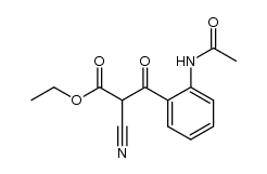 ethyl 3-(2-acetamidophenyl)-2-cyano-3-oxopropanoate结构式