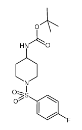 tert-butyl 1-(4-fluorophenylsulfonyl)piperidin-4-ylcarbamate结构式