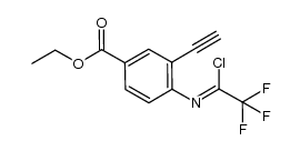 ethyl 4-{[(1Z)-1-chloro-2,2,2-trifluoroethylidene]amino}-3-ethynylbenzoate Structure