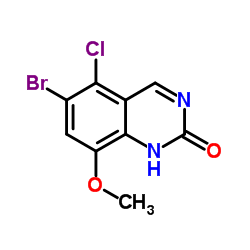 6-Bromo-5-chloro-8-methoxy-2(1H)-quinazolinone结构式