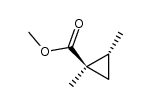 Cyclopropanecarboxylic acid, 1,2-dimethyl-, methyl ester, (1R,2R)-rel- (9CI)结构式