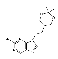 5-[2-(2-aminopurin-9-yl)ethyl]-2,2-dimethyl-1,3-dioxane结构式