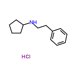N-(2-Phenylethyl)cyclopentanamine hydrochloride (1:1)结构式