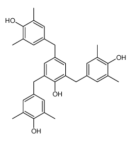 4-[[4-hydroxy-3,5-bis[(4-hydroxy-3,5-dimethylphenyl)methyl]phenyl]methyl]-2,6-dimethylphenol结构式