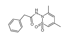 N-benzoylamino-2,4-dimethyl-1,3-butadiene-1,4-sultam Structure