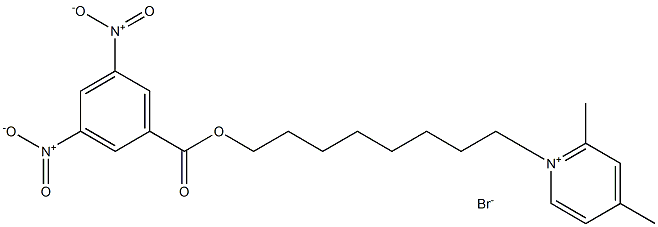 Pyridinium, 1-[8-[(3,5-dinitrobenzoyl)oxy]octyl]-2,4-dimethyl-, bromide Structure