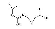 2-((tert-Butoxycarbonyl)amino)cyclopropanecarboxylic acid structure