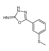 5-(3-methylsulfanylphenyl)-1,3,4-oxadiazol-2-amine结构式