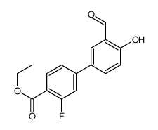 ethyl 2-fluoro-4-(3-formyl-4-hydroxyphenyl)benzoate结构式