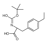(S)-2-((叔丁氧基羰基)氨基)-3-(4-乙基苯基)丙酸结构式