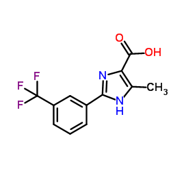 4-Methyl-2-[3-(trifluoromethyl)phenyl]-1H-imidazole-5-carboxylic acid结构式