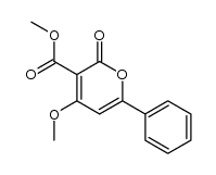 methyl 4-methoxy-6-phenyl-2-oxo-2H-pyran-3-carboxylate结构式
