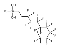 3,3,4,4,5,5,6,6,7,7,8,8,9,9,10,10,10-heptadecafluorodecyl(trihydroxy)silane Structure