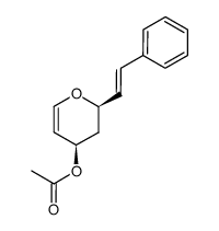 Acetic acid (2R,4R)-2-((E)-styryl)-3,4-dihydro-2H-pyran-4-yl ester Structure