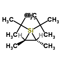 (2R,3R)-2,3-Dimethyl-1,1-bis(2-methyl-2-propanyl)silirane Structure