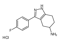 3-(4-fluorophenyl)-4,5,6,7-tetrahydro-1H-indazol-5-amine,hydrochloride结构式