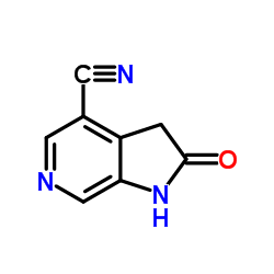 2-Oxo-2,3-dihydro-1H-pyrrolo[2,3-c]pyridine-4-carbonitrile结构式