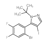 5-(2-溴-4,5-二氟苯基)-1-叔丁基-4-碘-1H-吡唑结构式