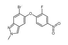 6-bromo-5-(2-fluoro-4-nitrophenoxy)-2-methyl-2H-indazole结构式