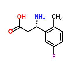 (3S)-3-Amino-3-(5-fluoro-2-methylphenyl)propanoic acid结构式