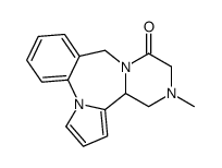 3b,4,6,7-tetrahydro-5-methyl-7-oxo-5H,9H-pyrazino<2,1-c>pyrrolo<1,2-a><1,4>benzodiazepine Structure