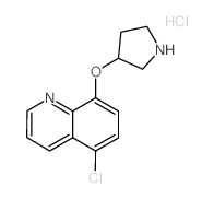 5-Chloro-8-(3-pyrrolidinyloxy)quinoline hydrochloride结构式