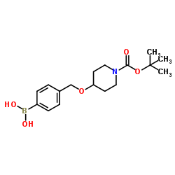 (4-(((1-(叔-丁氧基羰基)哌啶-4-基)氧代)甲基)苯基)硼酸图片
