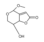 [4S-(4α,7β,7aα)]-7,7a-二氢-7-羟基-4-甲氧基-4H-呋喃并[3,2-c]吡喃-2(6H)-酮结构式