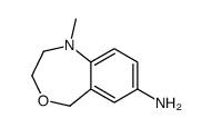 1-methyl-3,5-dihydro-2H-4,1-benzoxazepin-7-amine结构式