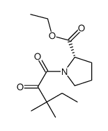 ethyl (3,3-dimethyl-2-oxopentanoyl)-L-prolinate结构式