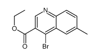 4-Bromo-6-methylquinoline-3-carboxylic acid ethyl ester结构式