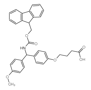 FMOC-4-METHOXY-4'-(GAMMA-CARBOXYPROPYLOXY)-BENZHYDRYLAMINE structure