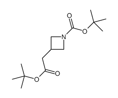 tert-butyl 3-[2-[(2-methylpropan-2-yl)oxy]-2-oxoethyl]azetidine-1-carboxylate Structure