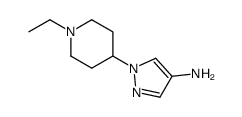 1-(1-乙基-4-哌啶基)-1H-吡唑-4-胺结构式