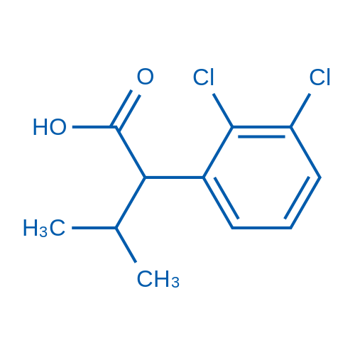 2,3-Dichloro-alpha-(1-methylethyl)-benzeneacetic acid structure